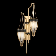 100041-313 Fine Art Lighting Mirage 41.5"H Sconce with Gold Leaf/Brass/Black Knight Finish