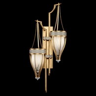 100041-322 Fine Art Lighting Mirage 41.5"H Sconce with Gold Leaf/Nickel/Coco Finish