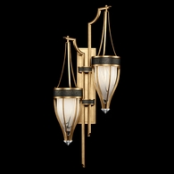 100041-323 Fine Art Lighting Mirage 41.5"H Sconce with Gold Leaf/Nickel/Black Knight Finish