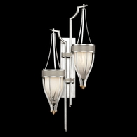 100041-412 Fine Art Lighting Mirage 41.5"H Sconce with Silver Leaf/Brass/Coco Finish