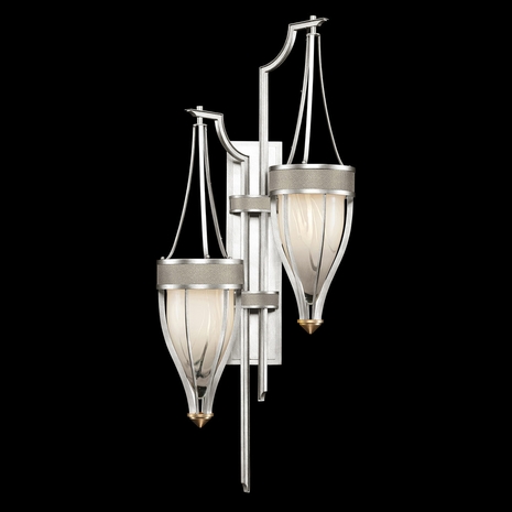 100041-412 Fine Art Lighting Mirage 41.5"H Sconce with Silver Leaf/Brass/Coco Finish