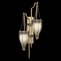 100041-511 Fine Art Lighting Mirage 41.5"H Sconce with Soft Gold Leaf/Brass/Pebble Finish