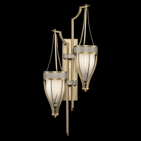 100041-512 Fine Art Lighting Mirage 41.5"H Sconce with Soft Gold Leaf/Brass/Coco Finish