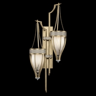 100041-522 Fine Art Lighting Mirage 41.5"H Sconce with Soft Gold Leaf/Nickel/Coco Finish