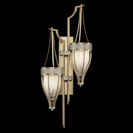 100041-522 Fine Art Lighting Mirage 41.5"H Sconce with Soft Gold Leaf/Nickel/Coco Finish