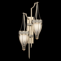 100041-612 Fine Art Lighting Mirage 41.5"H Sconce with Champagne/Brass/Coco Finish