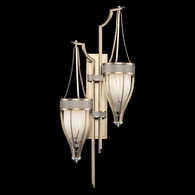 100041-622 Fine Art Lighting Mirage 41.5"H Sconce with Champagne/Nickel/Coco Finish