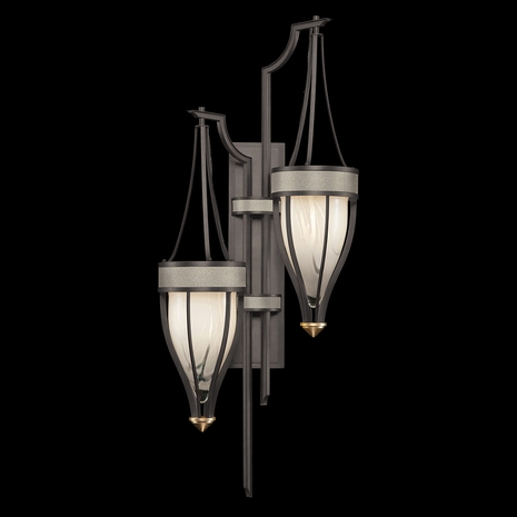 100041-712 Fine Art Lighting Mirage 41.5"H Sconce with Midnight Steel/Brass/Coco Finish
