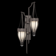 100041-721 Fine Art Lighting Mirage 41.5"H Sconce with Midnight Steel/Nickel/Pebble Finish