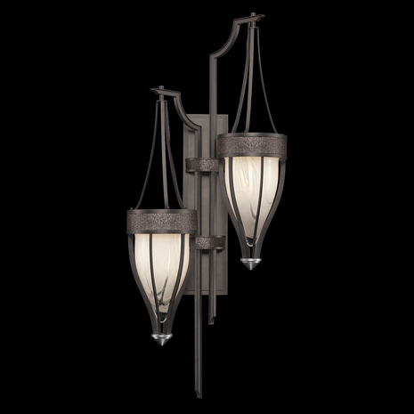 100041-721 Fine Art Lighting Mirage 41.5"H Sconce with Midnight Steel/Nickel/Pebble Finish