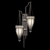 100041-722 Fine Art Lighting Mirage 41.5"H Sconce with Midnight Steel/Nickel/Coco Finish