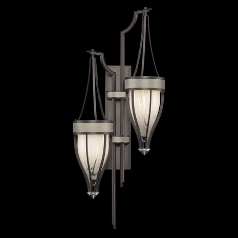 100041-722 Fine Art Lighting Mirage 41.5"H Sconce with Midnight Steel/Nickel/Coco Finish
