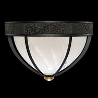 100042-113 Fine Art Lighting Mirage 18.75"W Round Flush Mount with Black Iron/Brass/Black Knight Finish