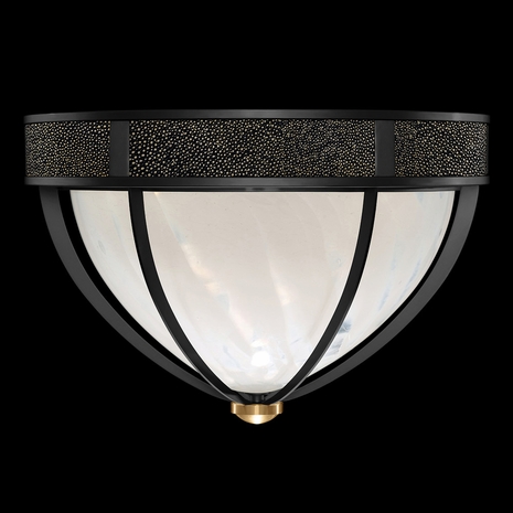 100042-113 Fine Art Lighting Mirage 18.75"W Round Flush Mount with Black Iron/Brass/Black Knight Finish