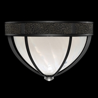 100042-123 Fine Art Lighting Mirage 18.75"W Round Flush Mount with Black Iron/Nickel/Black Knight Finish