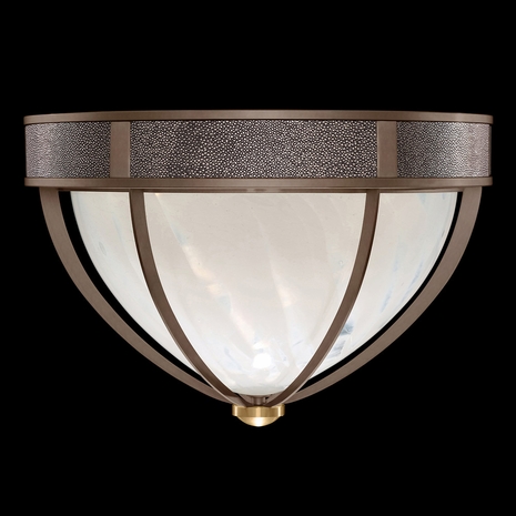 100042-211 Fine Art Lighting Mirage 18.75"W Round Flush Mount with Bronze/Brass/Pebble Finish
