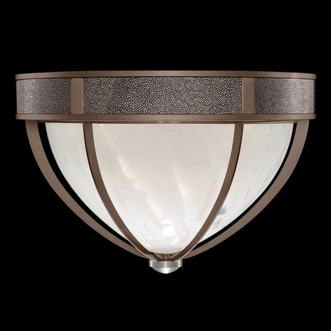 100042-221 Fine Art Lighting Mirage 18.75"W Round Flush Mount with Bronze/Nickel/Pebble Finish