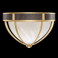 100042-311 Fine Art Lighting Mirage 18.75"W Round Flush Mount with Gold Leaf/Brass/Pebble Finish
