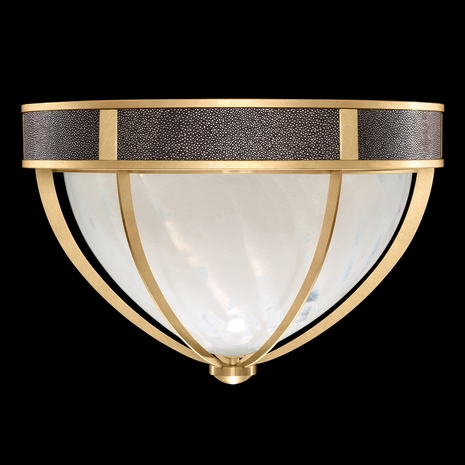 100042-311 Fine Art Lighting Mirage 18.75"W Round Flush Mount with Gold Leaf/Brass/Pebble Finish