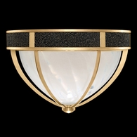 100042-313 Fine Art Lighting Mirage 18.75"W Round Flush Mount with Gold Leaf/Brass/Black Knight Finish