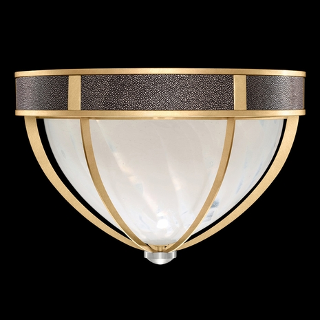 100042-321 Fine Art Lighting Mirage 18.75"W Round Flush Mount with Gold Leaf/Nickel/Pebble Finish