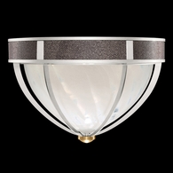 100042-411 Fine Art Lighting Mirage 18.75"W Round Flush Mount with Silver Leaf/Brass/Pebble Finish