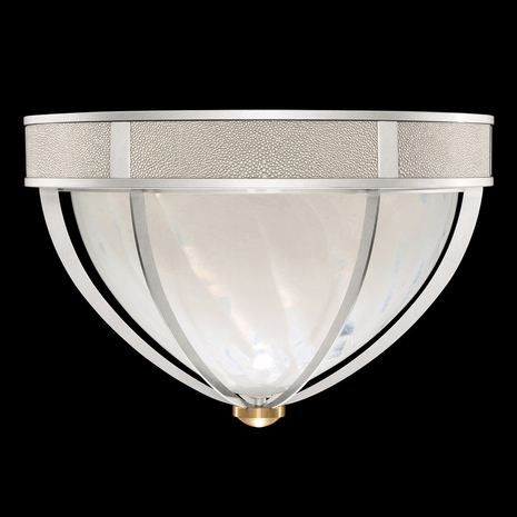 100042-412 Fine Art Lighting Mirage 18.75"W Round Flush Mount with Silver Leaf/Brass/Coco Finish