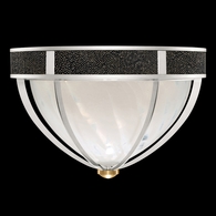 100042-413 Fine Art Lighting Mirage 18.75"W Round Flush Mount with Silver Leaf/Brass/Black Knight Finish