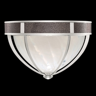 100042-421 Fine Art Lighting Mirage 18.75"W Round Flush Mount with Silver Leaf/Nickel/Pebble Finish