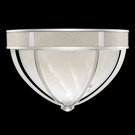100042-422 Fine Art Lighting Mirage 18.75"W Round Flush Mount with Silver Leaf/Nickel/Coco Finish