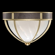 100042-511 Fine Art Lighting Mirage 18.75"W Round Flush Mount with Soft Gold Leaf/Brass/Pebble Finish