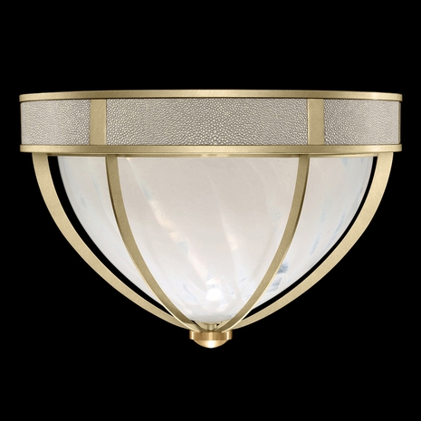 100042-512 Fine Art Lighting Mirage 18.75"W Round Flush Mount with Soft Gold Leaf/Brass/Coco Finish