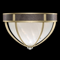 100042-521 Fine Art Lighting Mirage 18.75"W Round Flush Mount with Soft Gold Leaf/Nickel/Pebble Finish