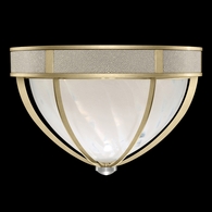 100042-522 Fine Art Lighting Mirage 18.75"W Round Flush Mount with Soft Gold Leaf/Nickel/Coco Finish