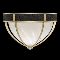100042-523 Fine Art Lighting Mirage 18.75"W Round Flush Mount with Soft Gold Leaf/Nickel/Black Knight Finish