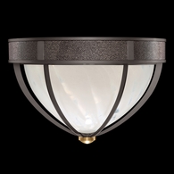 100042-711 Fine Art Lighting Mirage 18.75"W Round Flush Mount with Midnight Steel/Brass/Pebble Finish