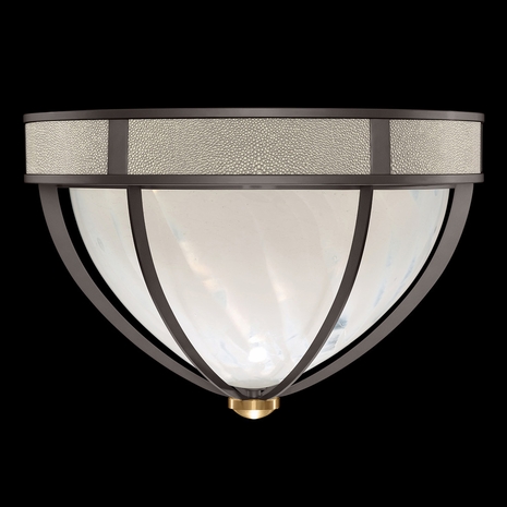 100042-712 Fine Art Lighting Mirage 18.75"W Round Flush Mount with Midnight Steel/Brass/Coco Finish