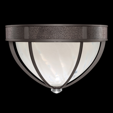 100042-721 Fine Art Lighting Mirage 18.75"W Round Flush Mount with Midnight Steel/Nickel/Pebble Finish
