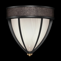 100043-111 Fine Art Lighting Mirage 12.25"H Sconce with Black Iron/Brass/Pebble Finish