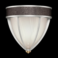 100043-411 Fine Art Lighting Mirage 12.25"H Sconce with Silver Leaf/Brass/Pebble Finish