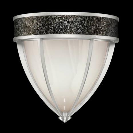 100043-423 Fine Art Lighting Mirage 12.25"H Sconce with Silver Leaf/Nickel/Black Knight Finish