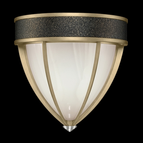 100043-523 Fine Art Lighting Mirage 12.25"H Sconce with Soft Gold Leaf/Nickel/Black Knight Finish