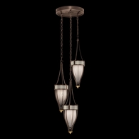 100044-212 Fine Art Lighting Mirage 17.5"W Round Pendant with Bronze/Brass/Coco Finish