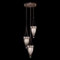 100044-222 Fine Art Lighting Mirage 17.5"W Round Pendant with Bronze/Nickel/Coco Finish