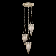 100044-612 Fine Art Lighting Mirage 17.5"W Round Pendant with Champagne/Brass/Coco Finish