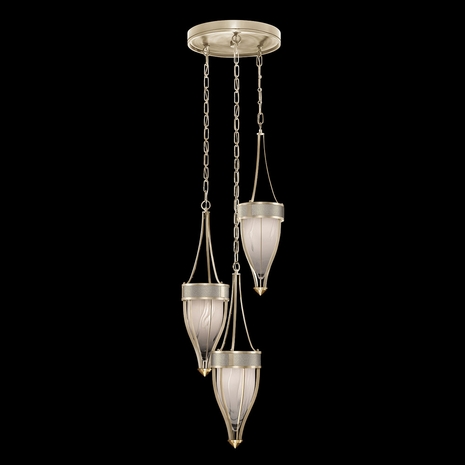 100044-612 Fine Art Lighting Mirage 17.5"W Round Pendant with Champagne/Brass/Coco Finish