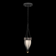 100045-111 Fine Art Lighting Mirage 7.5"W Round Pendant with Black Iron/Brass/Pebble Finish