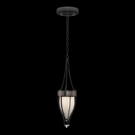 100045-121 Fine Art Lighting Mirage 7.5"W Round Pendant with Black Iron/Nickel/Pebble Finish