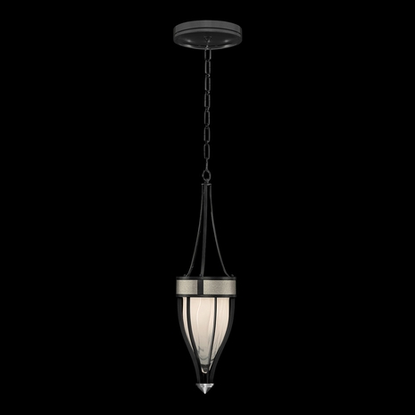 100045-122 Fine Art Lighting Mirage 7.5"W Round Pendant with Black Iron/Nickel/Coco Finish