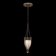 100045-213 Fine Art Lighting Mirage 7.5"W Round Pendant with Bronze/Brass/Black Knight Finish